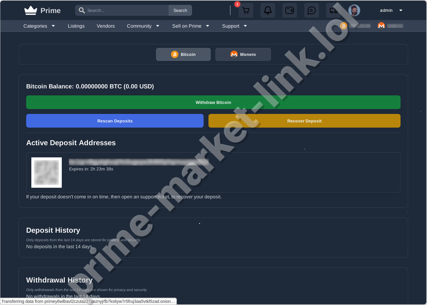 Bitcoin Wallet on Prime Darknet Market - Secure BTC Payments